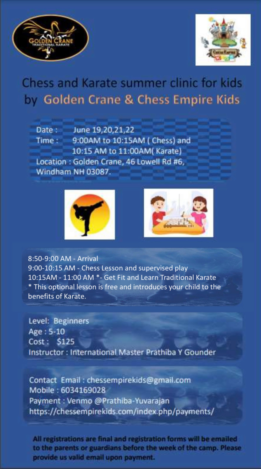 chess and karate summer camp